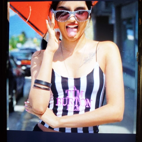 TIM BURTON SEXY EMBROIDERED BACKLESS TOP - Picture 6 of 6